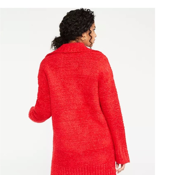 Cherry Red Ann Taylor Double Breasted Coatigan - Picture 2 of 15